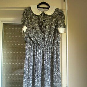 Vintage Floral Midi Dress
